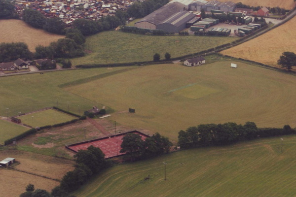 Aerial shot of old facilities